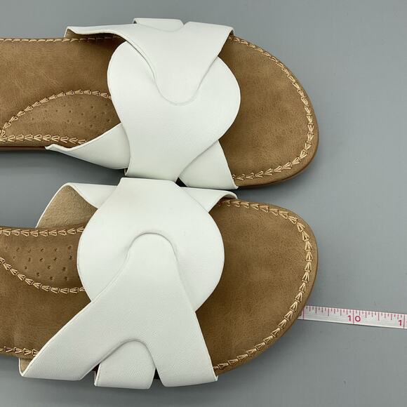 NEW Cliffs by White Mountain Women’s Fortunate Slide Sandals White Size 6M - Picture 7 of 10